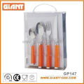24pcs Stainless Steel Plastic Cutlery Set